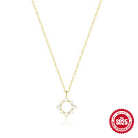 Gold-Tone Geometric Pendant Necklace