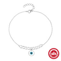 Sterling Silver Evil Eye Charm Bracelet