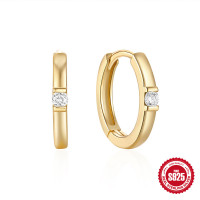 Gold-Plated Sterling Silver Huggie Earrings