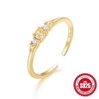 Gold-Finish Cubic Zirconia Band Ring