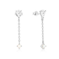 925 Silver Opal Drop Earrings