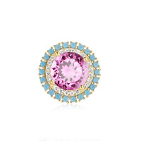 925 Silver Multicolor Halo Stud Earrings