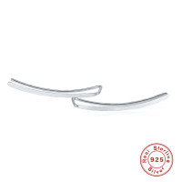 925 Silver Minimalist Climber Earrings