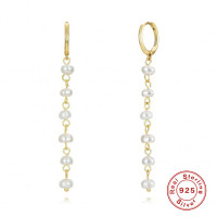 Gold-Tone Freshwater Pearl Dangle Earrings