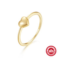 Gold-Plated Minimalist Heart Ring
