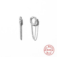Sterling Silver Cubic Zirconia Threader Earrings