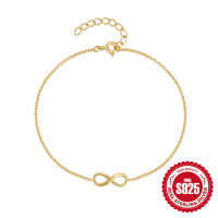 Gold-Plated Infinity Chain Bracelet