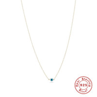 Sterling Silver Evil Eye Pendant Necklace