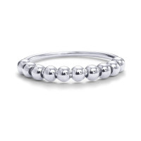 925 Silver Beaded Ring