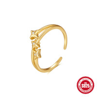 Gold Star Motif Cuff Bracelet