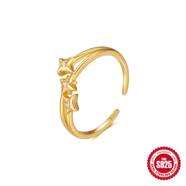 Gold Star Motif Cuff Bracelet