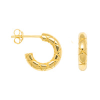 Gold-Tone Geometric Small Hoop Earrings