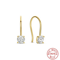 Gold-Finish Sterling Silver Drop Earrings