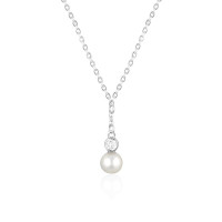 925 Silver Freshwater Pearl Pendant Necklace