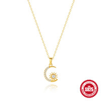 Gold-Tone Celestial Pendant Necklace
