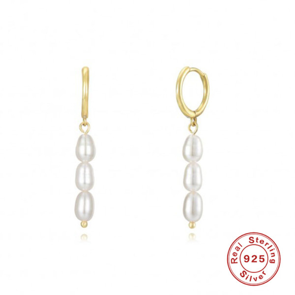 Gold-Tone Freshwater Pearl Drop Earrings