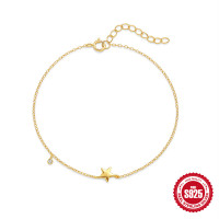 Gold-Plated Star Motif Chain Bracelet