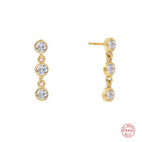 Gold-Tone Cubic Zirconia Drop Earrings