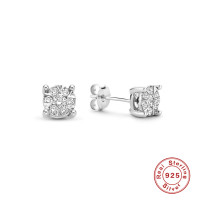 Sterling Silver Cubic Zirconia Stud Earrings