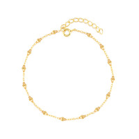 925 Silver Delicate Beaded Chain Bracelet