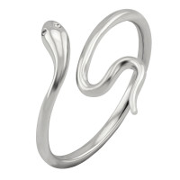 925 Silver Snake Motif Open Band Ring