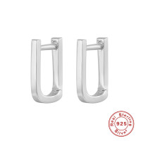 925 Silver Geometric Small Hoop Earrings