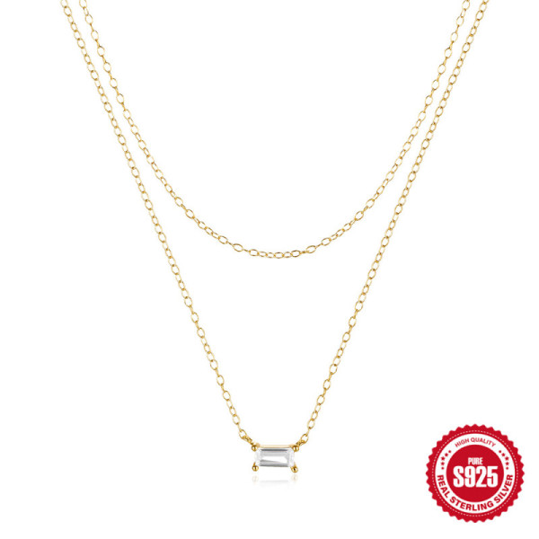 Gold-Finish Layered Chain Necklace