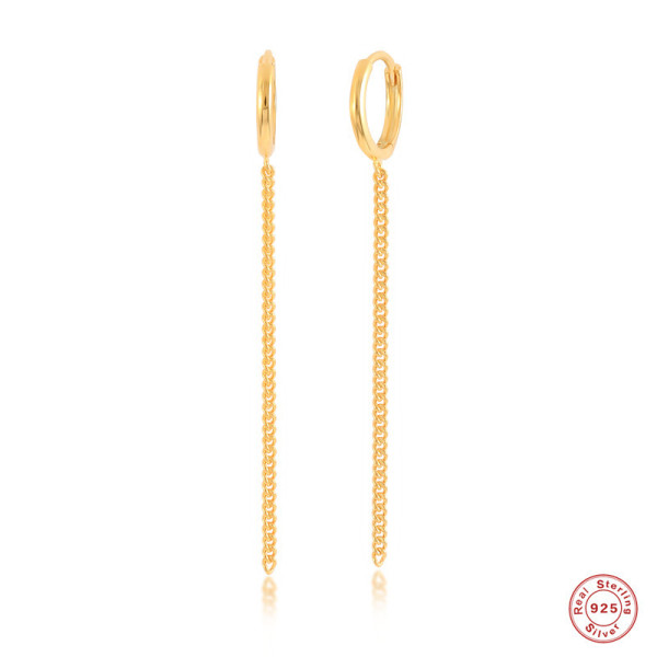 Gold-Plated Sterling Silver Threader Earrings