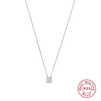 Sterling Silver Cubic Zirconia Pendant Necklace
