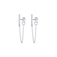 925 Silver Minimalist Chain Earrings