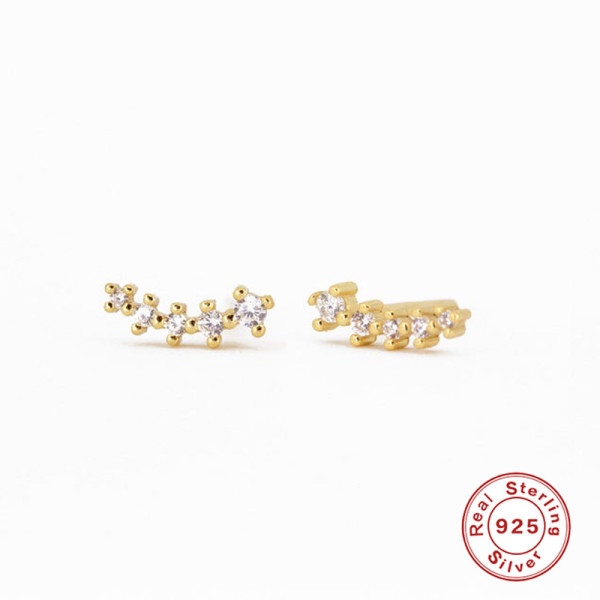 Gold-Tone Cubic Zirconia Climber Earrings