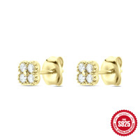 Gold-Tone Cubic Zirconia Stud Earrings