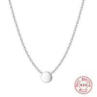 925 Silver Round Pendant Necklace