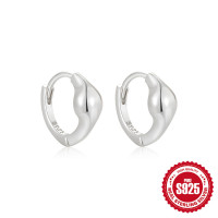 925 Sterling Silver Huggie Earrings