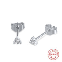 925 Silver Cubic Zirconia Stud Earrings