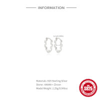 925 Sterling Silver Geometric Hoop Earrings