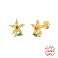 925 Silver Floral Stud Earrings