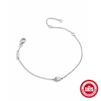 925 Silver Hamsa Charm Chain Bracelet