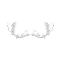 925 Silver Butterfly Climber Earrings