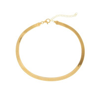 Gold-Tone High-Polish Choker Necklace
