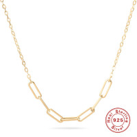 Gold-Plated Link Chain Necklace