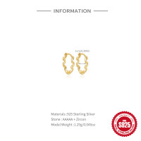 Gold-Tone Geometric Small Hoop Earrings