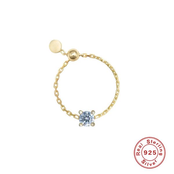 Gold-Plated Cubic Zirconia Stud Earrings
