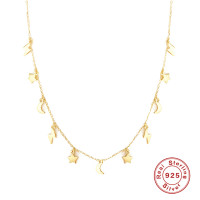 Gold-Tone Celestial Charm Necklace