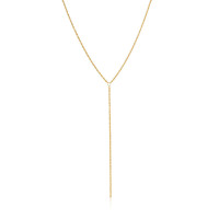 Gold High-Polish Lariat Necklace