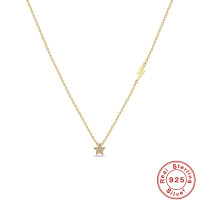 Gold-Tone Star Lightning Pendant Necklace