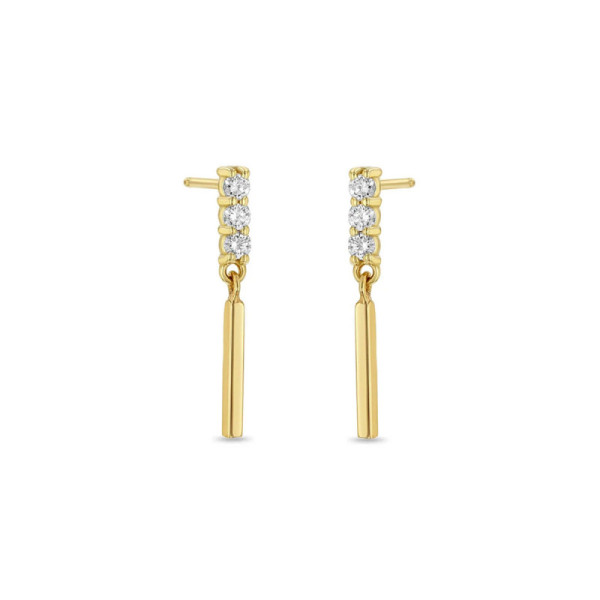 Gold-Tone Cubic Zirconia Drop Earrings
