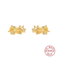 Gold-Tone Animal Motif Stud Earrings