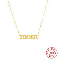 Gold-Finish 'Mom' Pendant Necklace