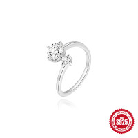 925 Silver Cubic Zirconia Open Ring